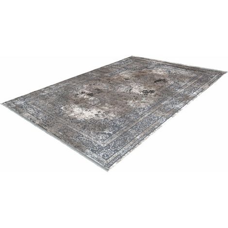 Alfombra 170x120cm, diseño E209E color plata - Confort y elegancia para su interior.