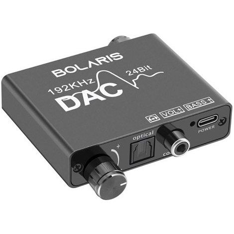 Convertisseur DAC Audio - AVIZAR - Modèle Noir - 192 kHz - RCA - Jack 3,5 mm (1/3)