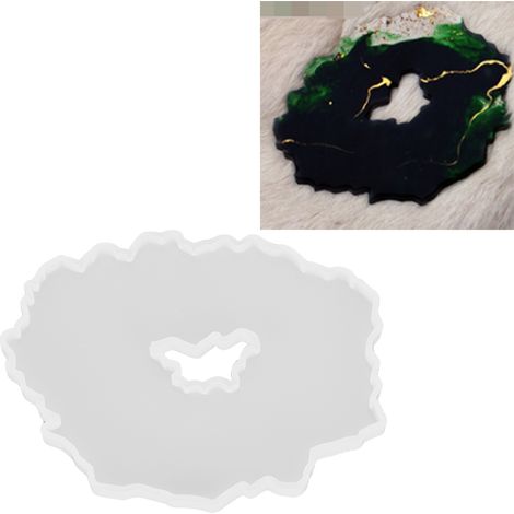 Moule en Silicone pour Création de Sous-verres DIY - Plateau Décoratif Artisanal Modèle 1 (1/4)