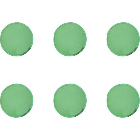 6 runde Faltfächer - Grün (1/2)