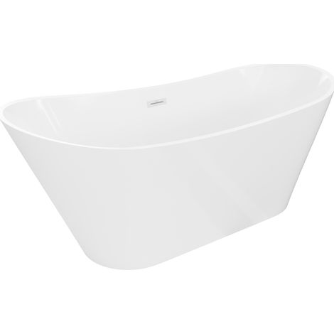 Mexen Dora baignoire autoportante 170 x 75 cm, blanche, trop-plein blanc - 52071707500-20 (1/3)