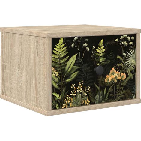 Maison Exclusive - Mobiletto da comodino a parete RHENEN Rovere Sonoma (1/5)