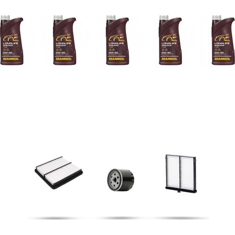 Kit tagliando 3 FILTRI e 5L OLIO compatibile con Mazda 2 (DL) E-Skyactiv 85kw Dal 2021 (1/4)