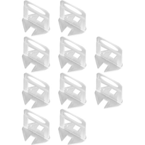 Plaques de nivellement et de positionnement de pavage pour carrelage, bases de nivellement de carrelage (1 mm-2,5 mm, 300 pièces), bases transparentes de 2,5 mm (100 pièces/paquet). (1/4)