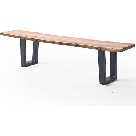 Esszimmer Sitzbank mit 200 cm Breite, Akazie massiv, natur lackiert - COSENZA-06 (1/3)