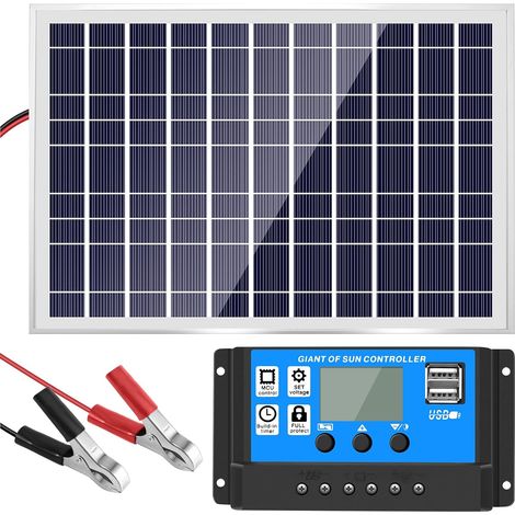 Chargeur de Batterie de Panneau Solaire 30W 12V + ContrôLeur 40A pour Camping-Car Camping-Car (1/5)