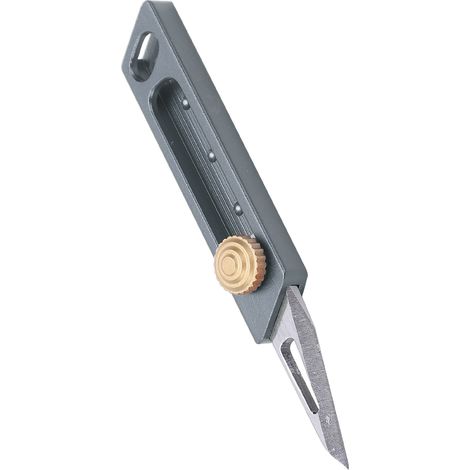 Cutter Rétractable Gris - Ouvre-Lettres avec Poussoir, Mini Cutter de Poche pour Ouvrir Colis et Cartons, Idéal comme Porte-Clés (1/5)
