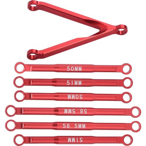 Kit de biellettes de suspension en aluminium pour voiture RC AXIAL SCX24 1/24 (rouge) (1/5)