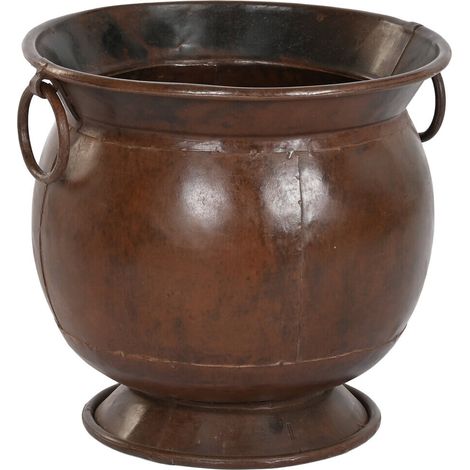 Anfora Hierro 46X46X44 Oxido Patinado Marron (1/2)