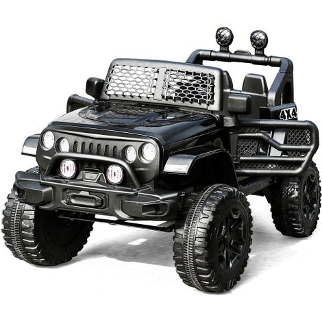 Auto elettrica per bambini, 2 seggiolini per bambini con telecomando da 2,4 g, auto elettrica a 2 velocità Soft Start con clacson, luce anteriore. 3-5 km/h, 12v Veicolo per bambini da 37 a 95 mesi (ne (1/5)
