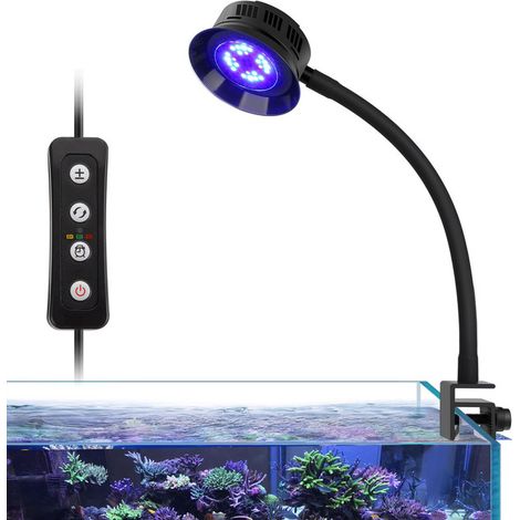 Lampe LED Aquarium Éclairage Étanche pour Poissons et Récifs Coralliens avec Minuterie Cyclique et 3 Modes de Couleur Luminosité Réglable (1/5)