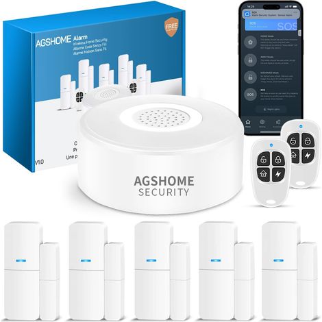 Alarme Maison sans Fil Intelligent WiFi - Alarme de Porte avec Sirène Capteurs de Fenêtre et de Porte Télécommande Notifications via l’application contrôle à distance (1/5)