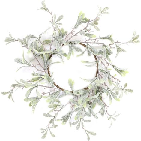 Centre de table couronne pour bougie de Noël MISTLETOE