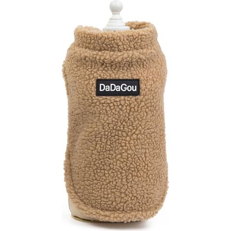 Abrigo para perros Ensoleille de piel de cordero y cachemir con forro polar cálido, talla S, protección contra el frío para paseos al aire libre. (1/5)