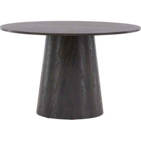 Table à Manger Ronde "Lanzo" 120cm Marron (1/5)