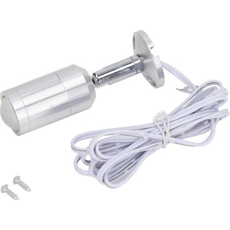 Ortviai Spot LED réglable pour vitrine de bijoux – 2 W, finition argentée, 3000 K, montage mural, angle d’inclinaison 180° (1/5)