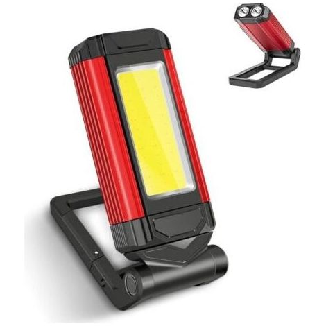 Lampe Torche Travail LED Rechargeable Puissante, Étanche IPX6 avec Lumière Rouge, Aimant et Poche - Idéale pour Camping, Réparation - Modèle (1/5)