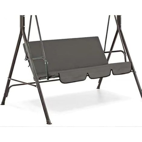 Housse imperméable pour fauteuil à bascule - Taffetas de polyester 190T 150 x 150 cm - Housse de rechange pour fauteuil à bascule de jardin 3 places - Résistante aux UV, légère et pliable, grise (1/5)