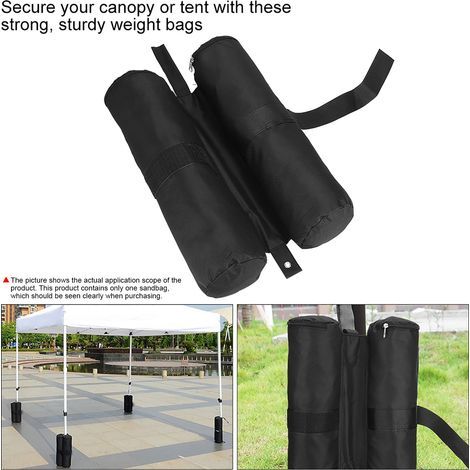 Gewichtssäcke für Sonnenschirm-Zeltbeine, Stabilisatoren für Sonnenschutzdächer im Freien (schwarz) (1/5)