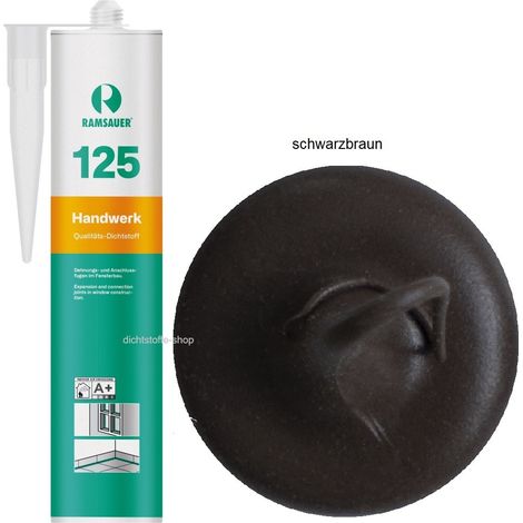 Ramsauer 125 Handwerk Neutral Silikon Dichtstoff 310ml Kartusche schwarzbraun