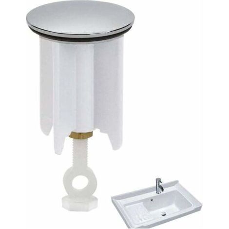 Tapón de desagüe de alta calidad, tapón para fregadero inferior, tapón universal para fregadero, tapón ajustable para lavabo - tapón de baño de ⌀40 mm (altura ajustable entre 6,5 cm y 9 cm) (1/4)
