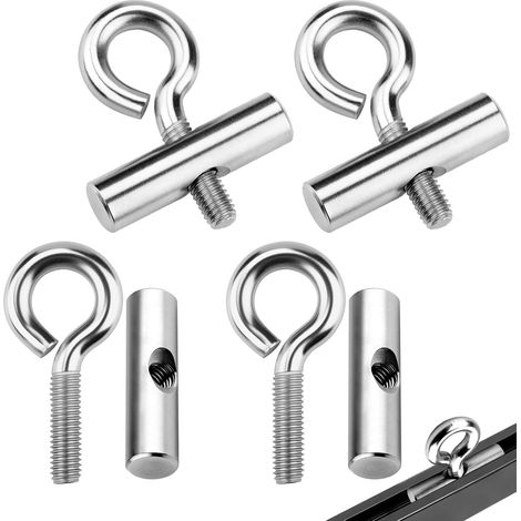 4 Pièces Accessoires Caravane 8-10mm Crochet Auvent Camping Car Acier Inoxydable 304 Rails Accessoires Facile à Installer pour Camping Car Caravane