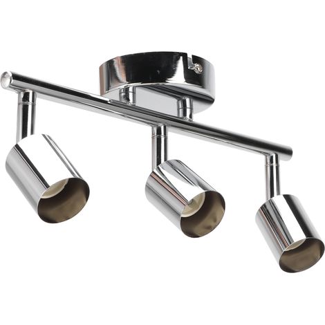 Lot encastrable GU10 3 feux orientable, rotation flexible, support mural/plafond, éclairage d'ambiance chambre salon cuisine hall vitrine exposition, certifié CE+ROHS (sans ampoule, 85-265V) (1/5)