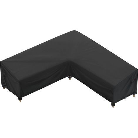 iBirdie Schutzhülle für L-förmige Gartensofas (85 x 85 Zoll, 84 x 84 Zoll, 83 x 83 Zoll, 82 x 82 Zoll), wasserdicht und wetterfest, aus robustem 600D-Gewebe. (1/5)