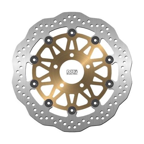 Disco de freno delantero NG para Suzuki GSF 1200 '95-05, GSX 1200 '98-03, RF 900 '94-97 (310 x 64 x 5 mm) (5 x 10,5 mm) con flotación ondulada.