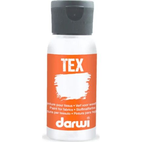 Peinture pour tissus - Opacifiant - Peinture à l'eau - Tex - Darwi - 50ml
