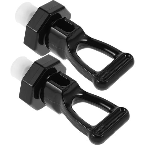 2 Pièces Poignée de Robinet en Plastique Noir (1/5)