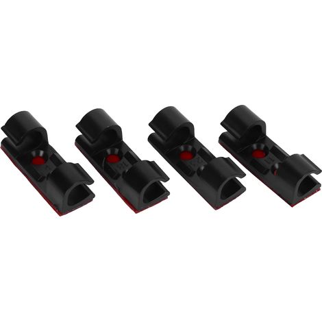 20 attaches-fils adhésives pour câbles, clips de bureau organisateur, lot de 20 pièces noir