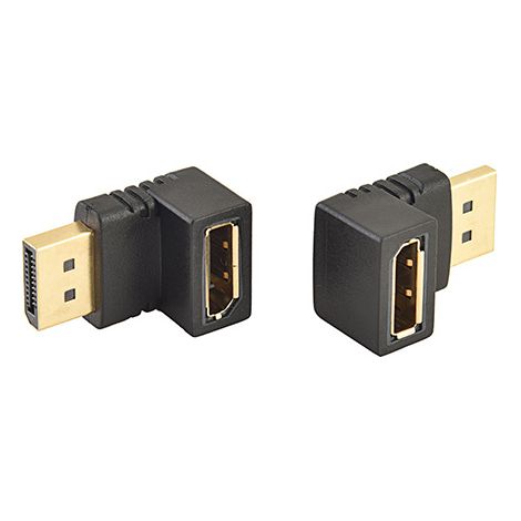 Hochauflösender, vergoldeter 90-Grad-Winkeladapter, DP-Buchse auf DP-Stecker, für Computer und Fernseher (L-Typ-Konverter) (1/5)