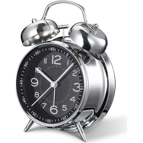 Ce réveil rétro à quartz silencieux de 10 cm est conçu pour les adultes en quête d'un sommeil profond. Sans tic-tac, il est doté d'un rétroéclairage, de deux alarmes et d'aiguilles analogiques, et se (1/3)