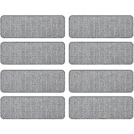 Lot de 8 lingettes plates en microfibre pour balais à franges à essorage et à pulvérisation, 33 x 12 cm-8pcs (1/5)