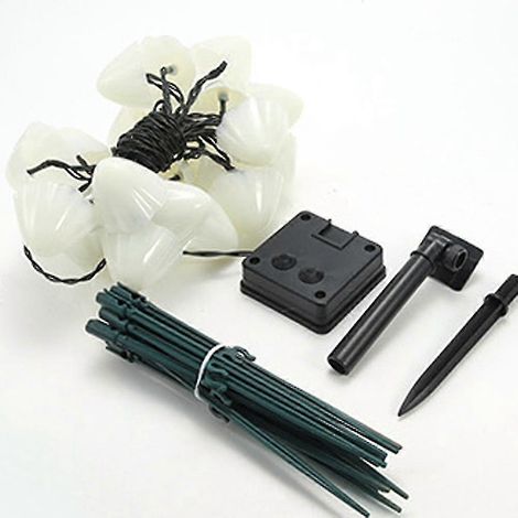 Lampe de jardin solaire Wabjtam pour usage extérieur, mini lampe champignon, blanc chaud (1/5)