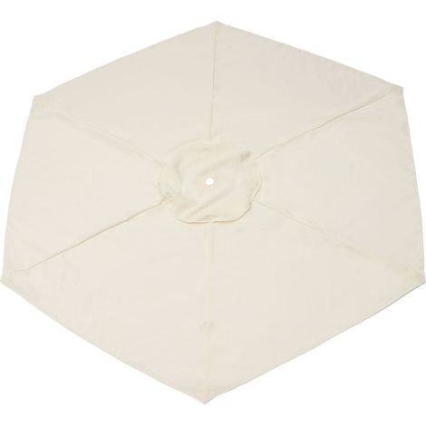 Parasol, parasol de terrasse, parasol d'extérieur, toile de rechange, 193 cm, blanc cassé