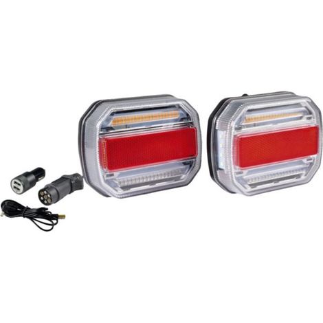 Feu Arriere - Led - Sans Fil - Magnetique - Pour Velo Et Remorque - 1 Unite