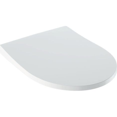 Geberit – Abattant WC antibactérien en Duroplast – Système de fixation rapide – Descente automatique – Design étroit blanc