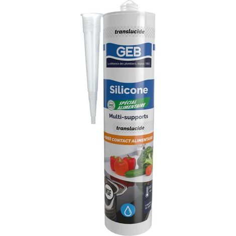 Silicona especial para alimentos - GEB - Translúcida - 310 ml