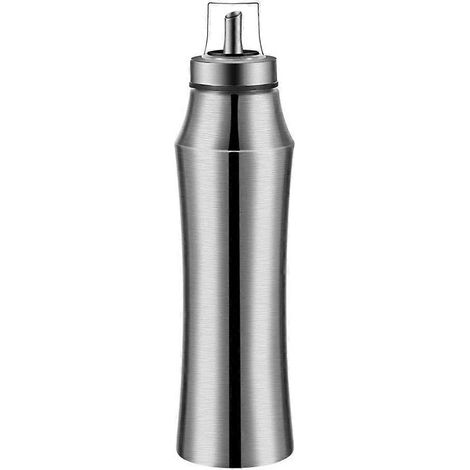 Acier inoxydable huile pot qualité alimentaire Waist forme huile pot Soy sauce Vinegar bouteille cuisine fournitures L (1/5)