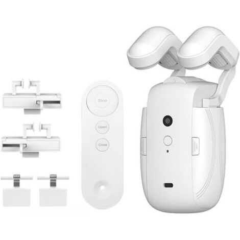 3-in-1 Elektrischer Vorhangmotor mit Fernbedienung, automatischer Vorhangöffner für römische Stangen, U-förmige Schienen, I-förmige Schienen, Smart Home (1 Stück) (1/5)