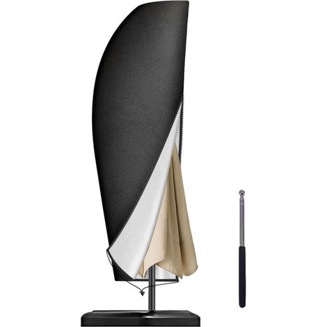Housse parasol déporté tissu Oxford coupe-vent anti-UV tige télescopique (1/5)