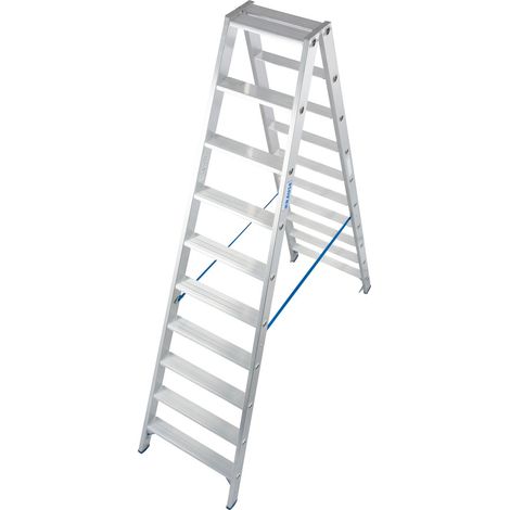 Krause Aluminium-Doppelleiter STABILO 3,90 m Doppelstufenleiter (1/2)