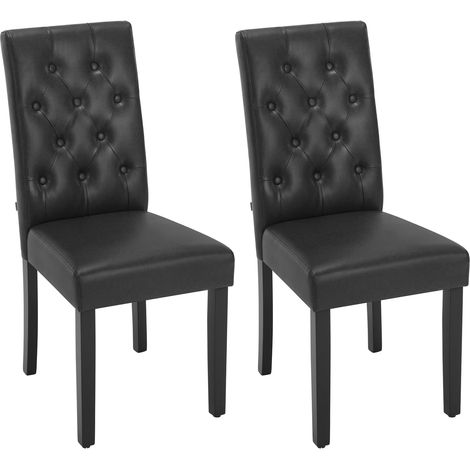 WOLTU Juego de 2 Sillas de Comedor - Sillas Modernas, Sillas de Comedor, Sillas de Comedor, Negro (1/5)