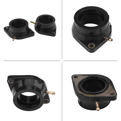Junta de admisión del carburador para YAMAHA V-Star 1100, 2 piezas, plástico/metal negro, 9,2 x 5,4 x 3 cm con juntas tóricas, kit de repuesto (1/5)
