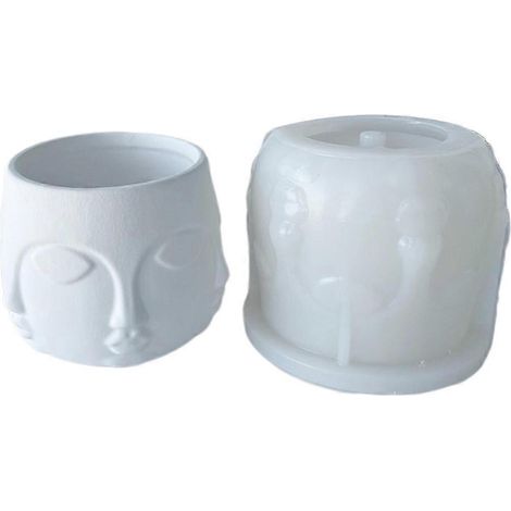 Silikonform für Blumentöpfe, Betonform für Blumentöpfe, Zementform für selbstgemachte Stiftehalter, Wohndekoration