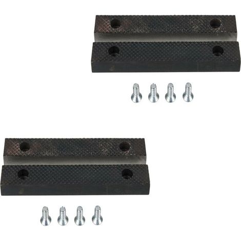 4 Pcs Mâchoires de protection de l'étau, mâchoires de rechange en aluminium avec aimants Accessoires pour mâchoires extra souples Caoutchouc en alliage d'aluminium de 125 mm Accessoires pour pinces pr