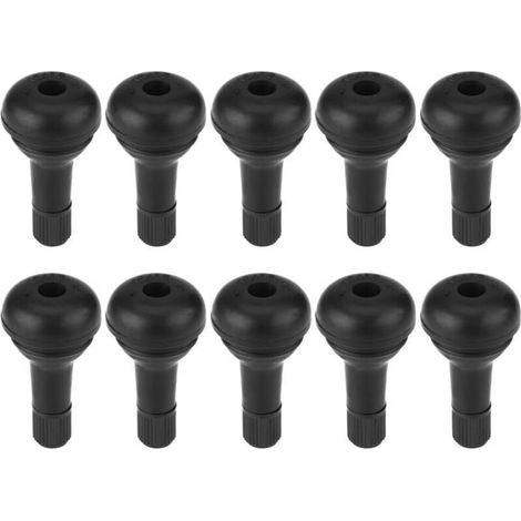 Lntyq 10 Pièces Tige de Valve de Pneu en Caoutchouc TR415 Voiture Auto Moteur Roue Snap-in Pneu Valve Pièce de Rechange Valve Pneu Voiture pour Trous de Jante Tubeless (1/4)