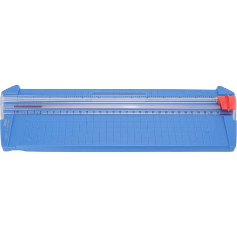 Petit massicot précis, système métrique/impérial, léger, durable et facile à utiliser, pour papier A3, bleu azur. (1/5)